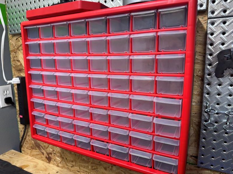 Large Wall Mounted Storage Bins Parts Organizer Garage Screw Bolt