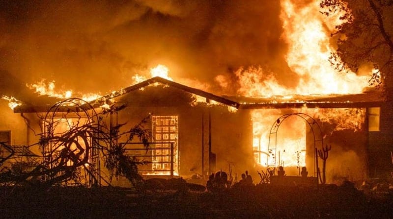 A house fire.