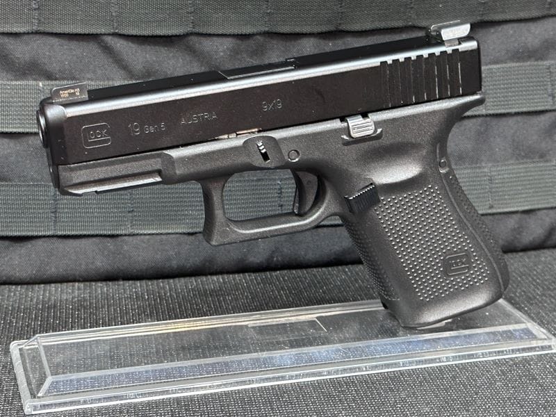Glock 19 handgun. 