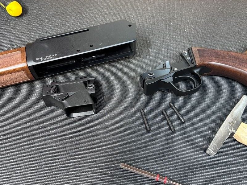 Taking the Henry Homesteader apart.