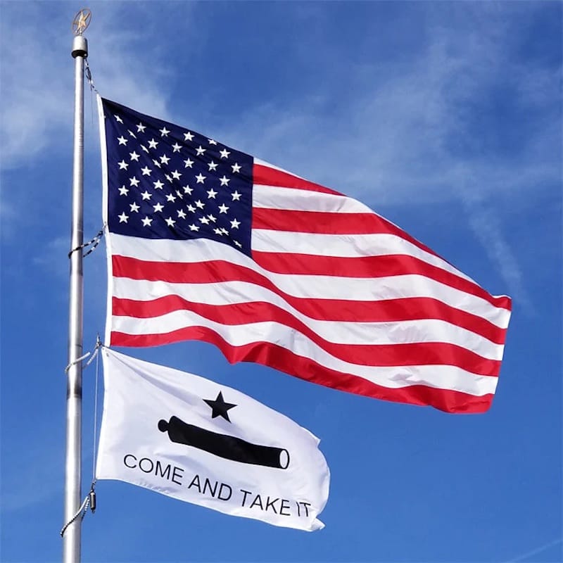 come and take it flag and american flag