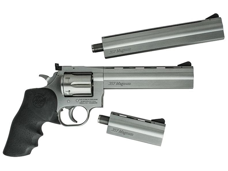 dan wesson revolver with barrels