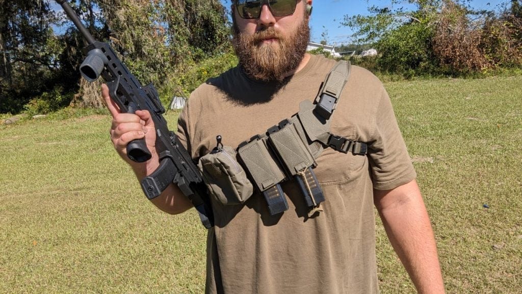 Man wearing invrt bandolier