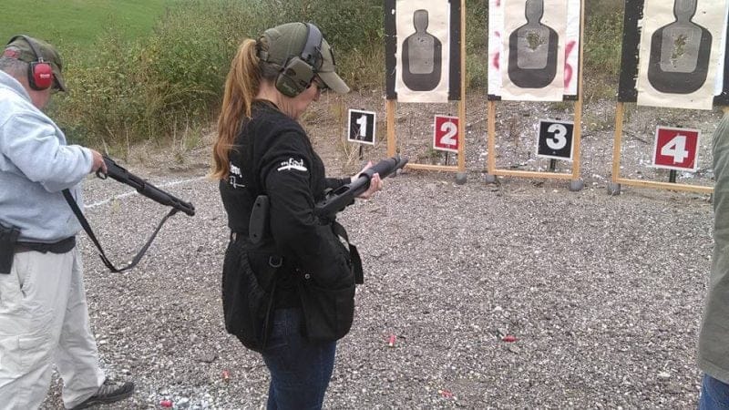 shotgun shooting on range