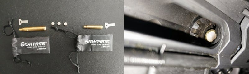 Laser cartridge bore sighters