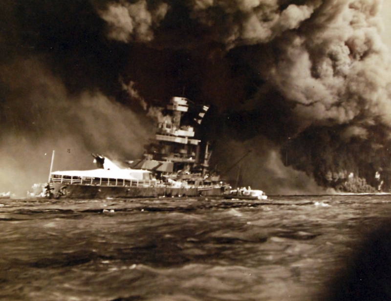The USS California at Pearl Harbor