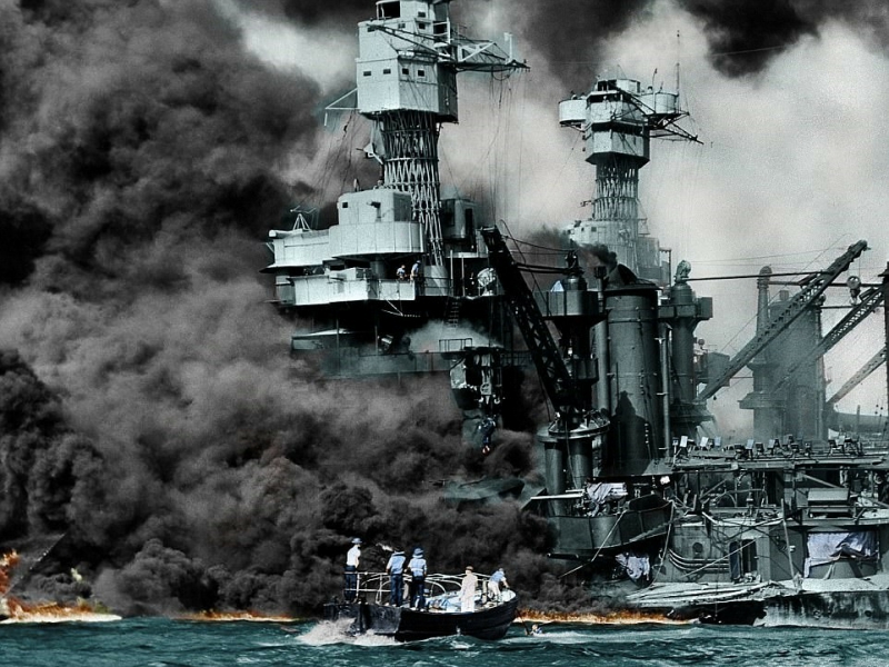 USS West Virginia at Pearl Harbor.