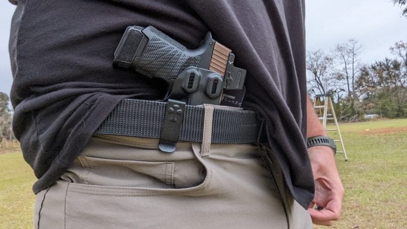 Gun in holster
