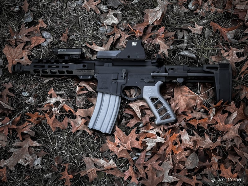 Custom built AR-15 pistol.