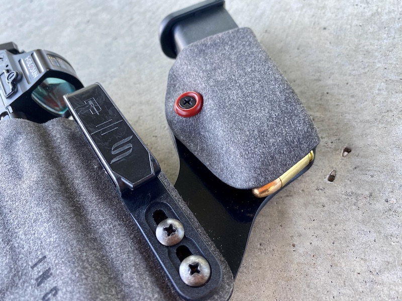 The Incog X mag caddy can be adjusted to hold more or less tightly.