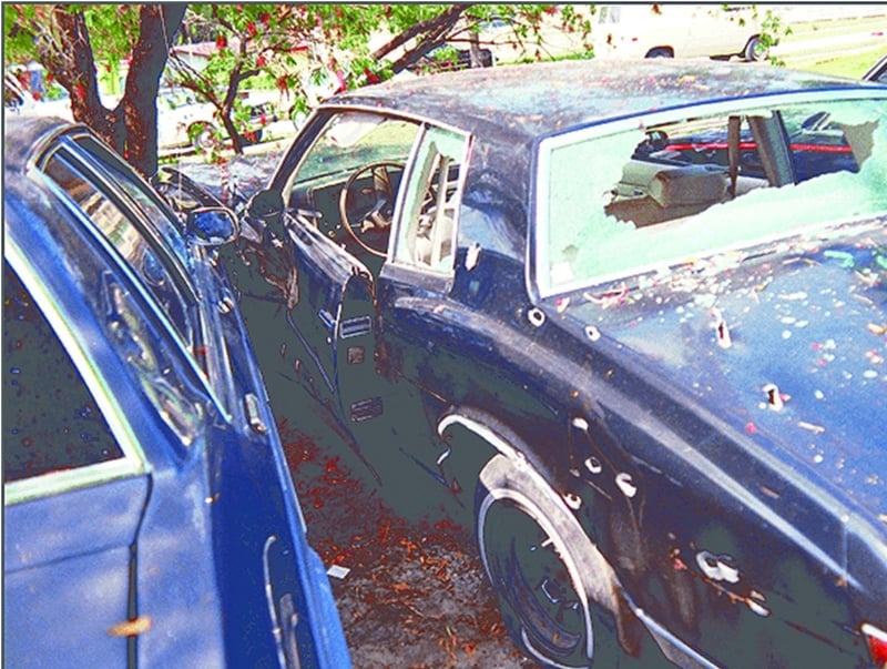 Cars from the FBI shootout.