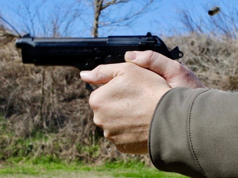The Beretta 92FS is incredibly easy to control. Accuracy is solid and the low recoil makes follow-up shots faster and more accurate.