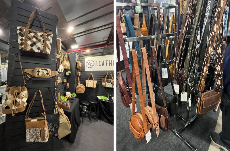 Various conceal carry purses at SHOT Show 2024