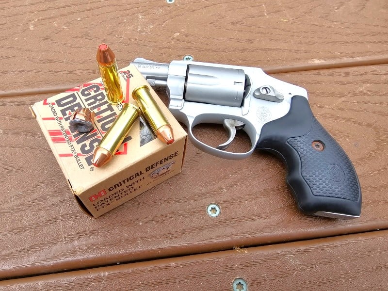 S&W 642 and Hornady rounds.