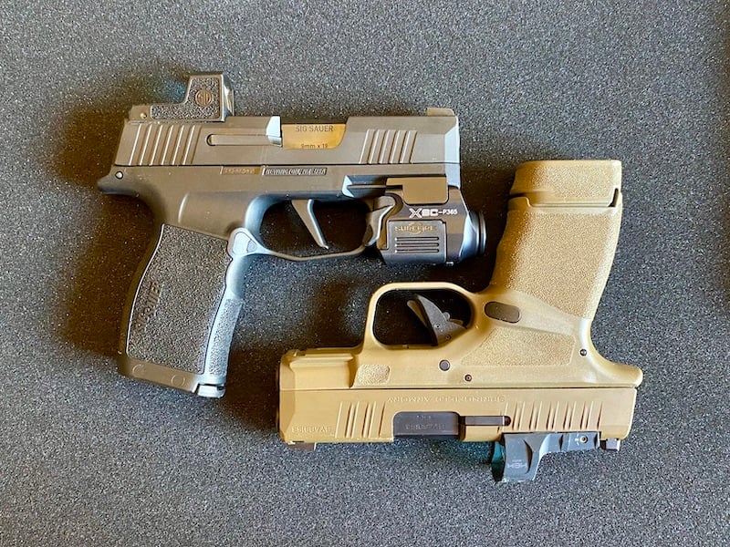 Both the Hellcat and the P365 are available in a variety of sizes. Both are offered with optics from the manufacturers, too--though other options will fit.