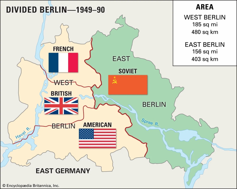 Cold War Berlin Allied Occupation Zones