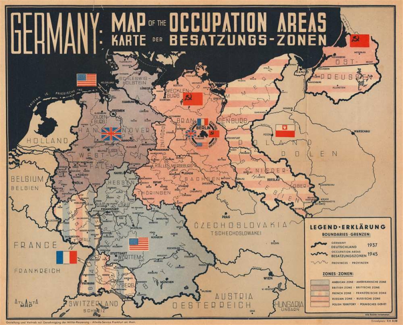 Cold War Germany Allied Occupation Zones