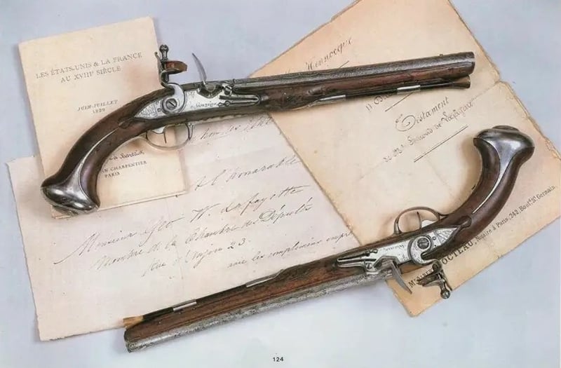 George Washington's saddle pistols from Lafayette