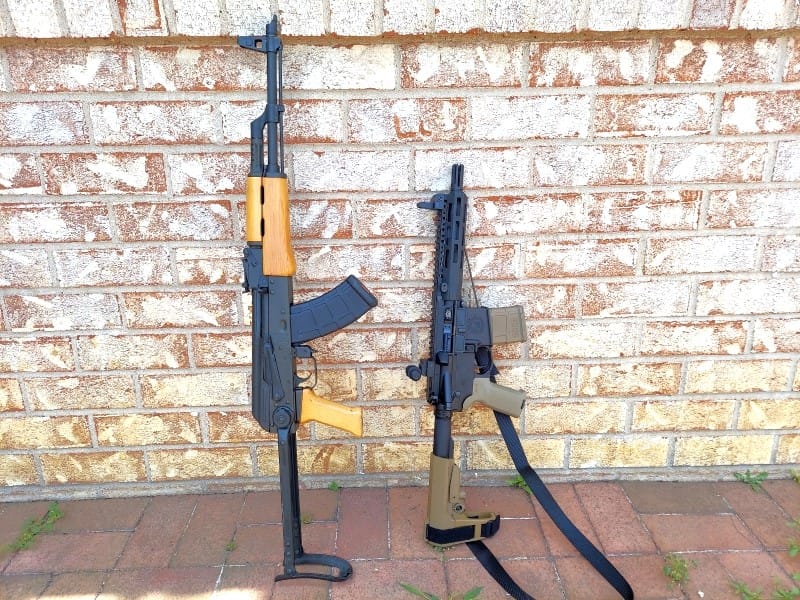 20-round Magpul mags in an AK and AR.