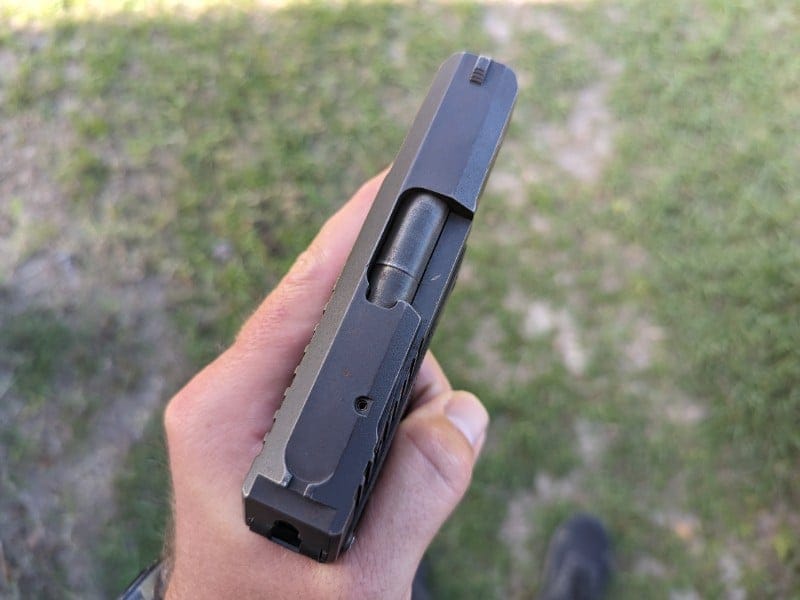 P12 sights on slide