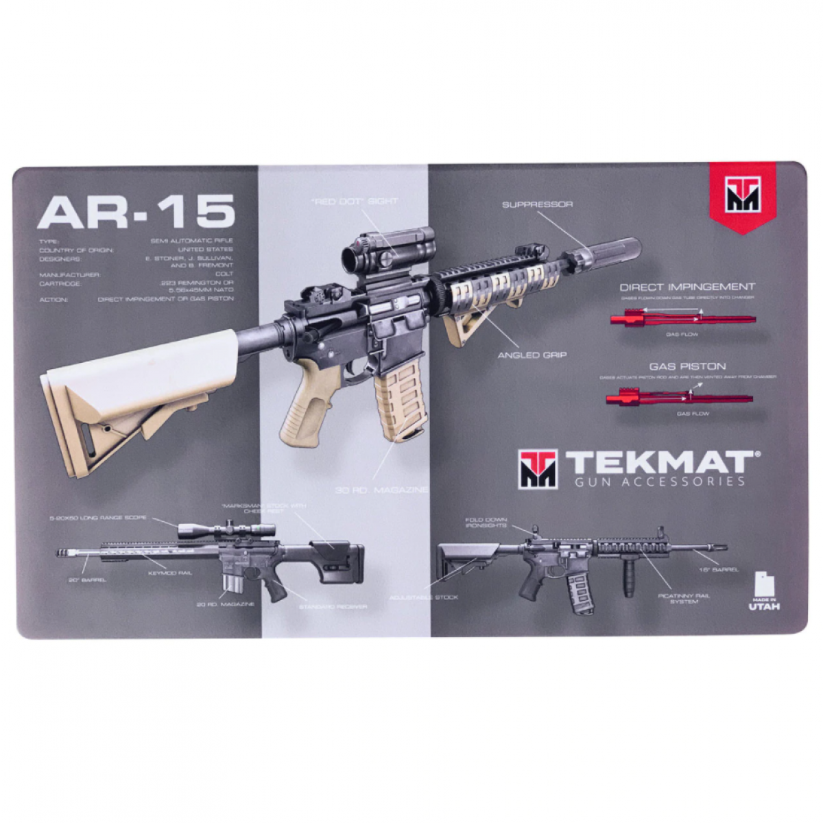 Firearms Policy Coalition Assault Rifle 15 Cleaning Mat