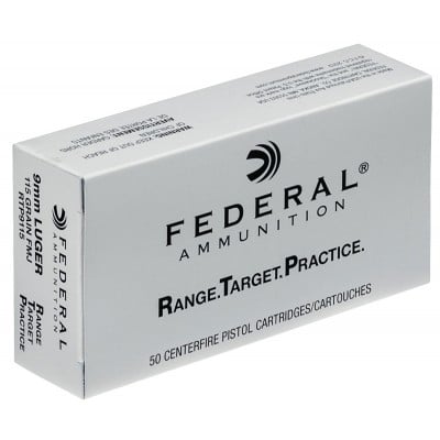 Federal Range Target Practice 9mm 115gr FMJ 50 Rounds