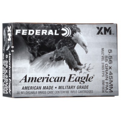 Federal American Eagle 5.56x45mm 55gr FMJBT 20 Rounds