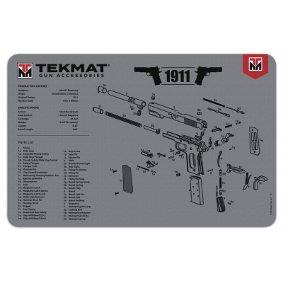TekMat Handgun Cleaning Mat 1911 Gray