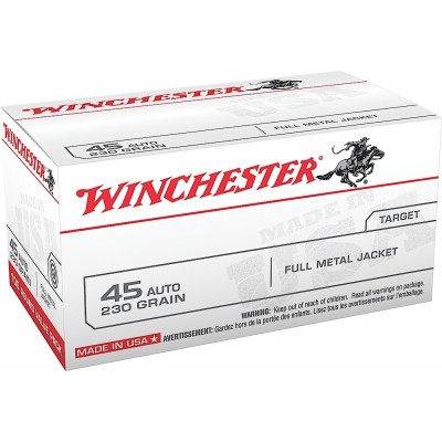 Winchester .45 ACP 230gr FMJ 100 Rounds