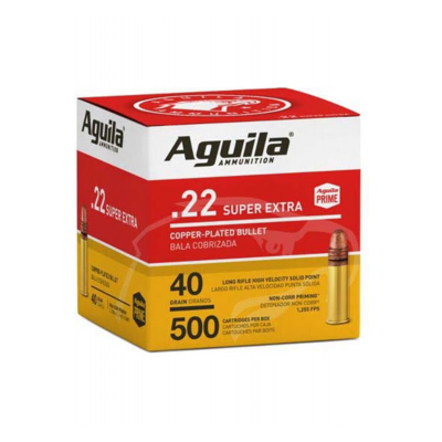 Aguila Super Extra High Velocity .22 LR Ammo 40gr CPSP 500 Rounds