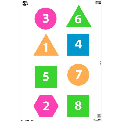 Allen EZ Aim Fun Group 12"x18" Paper Targets 8-Pack — Assorted Colors