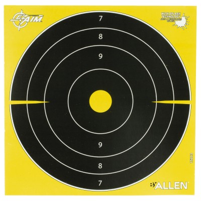 Allen EZ Aim Non-Adhesive Bullseye Target 8"x8" 25-Pack