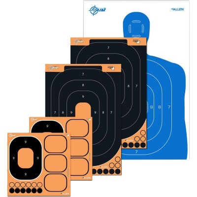 Allen EZ Aim Silhouette Target 23"x35" with Adhesive Reset Targets 12.5"x18.25"