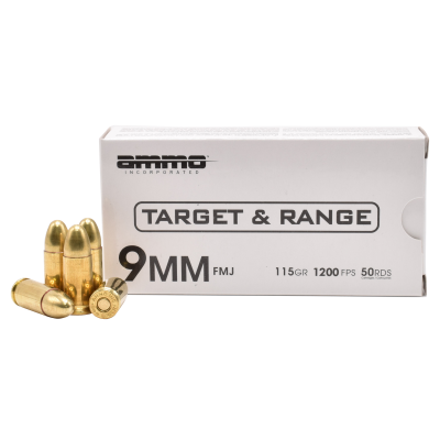 Ammo Inc. 9mm Ammo 115gr FMJ 50 Rounds