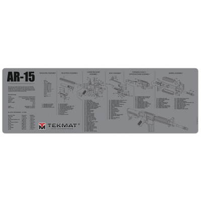 TekMat Long Gun Cleaning Mat AR-15 (Gray)