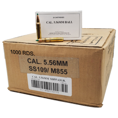 Armscor Ammo 5.56mm 62gr FMJ Ammo 1,000 Rounds