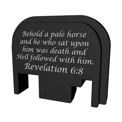 Bastion Gear Slide Back Plate for Glock Pistols - Revelation 6:8
