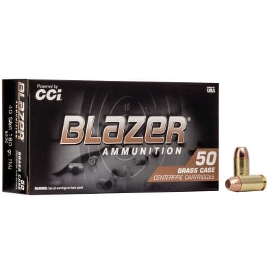 CCI Blazer Brass .40 S&W Ammo 180gr FMJ 50 Rounds