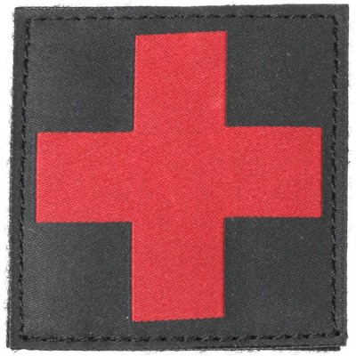 Blackhawk Cross Patch Red / Black 2.5" x 2.5"