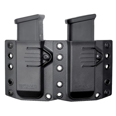 Bravo Concealment Double Magazine Pouch for Glock 43 and Smith & Wesson M&P Shield Magazines