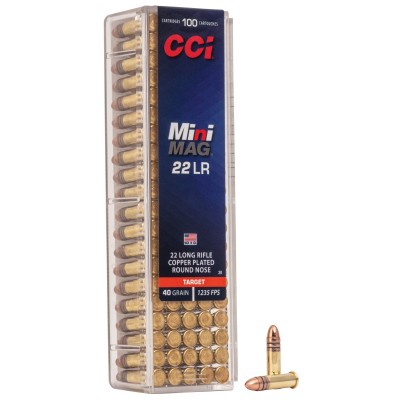 CCI Target & Plinking Mini-Mag .22 LR 40gr CPRN 100 Rounds