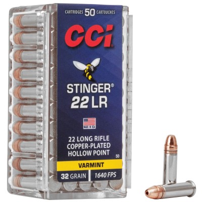 CCI Varmint Stinger .22 LR 32gr CPHP 50 Rounds