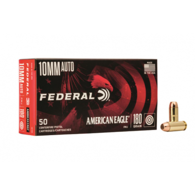 Federal American Eagle 10mm Auto Ammo 180gr FMJ 50 Rounds