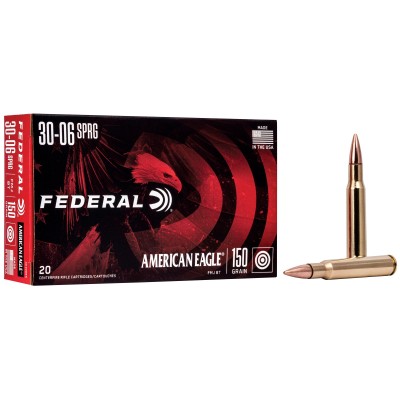 Federal American Eagle .30-06 Springfield Ammo 150gr FMJBT 20 Rounds