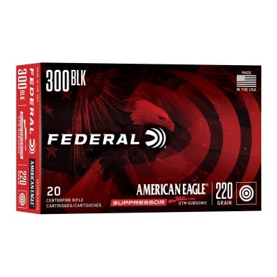 Federal American Eagle .300 Blackout Ammo 220gr Subsonic OTM 20 Rounds