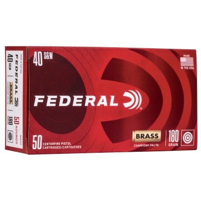 Federal Champion .40 S&W Ammo 180gr FMJ 50 Rounds
