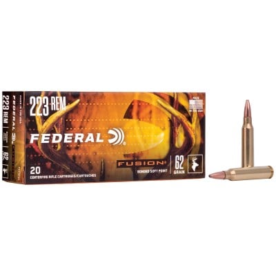 Federal Fusion .223 Remington Ammo 62gr Boat Tail 20 Rounds