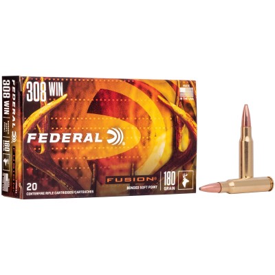 Federal Fusion .308 Winchester Ammo 180gr Boattail 20 Rounds