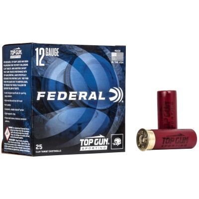 Federal Premium Top Gun 12 Gauge 2.75" #8 1oz 1250FPS Ammo 25-Round Box