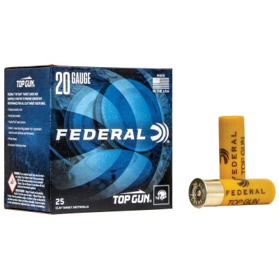 Federal Premium Top Gun 20 Gauge Ammo 2.75" #8 7/8oz 25 Rounds